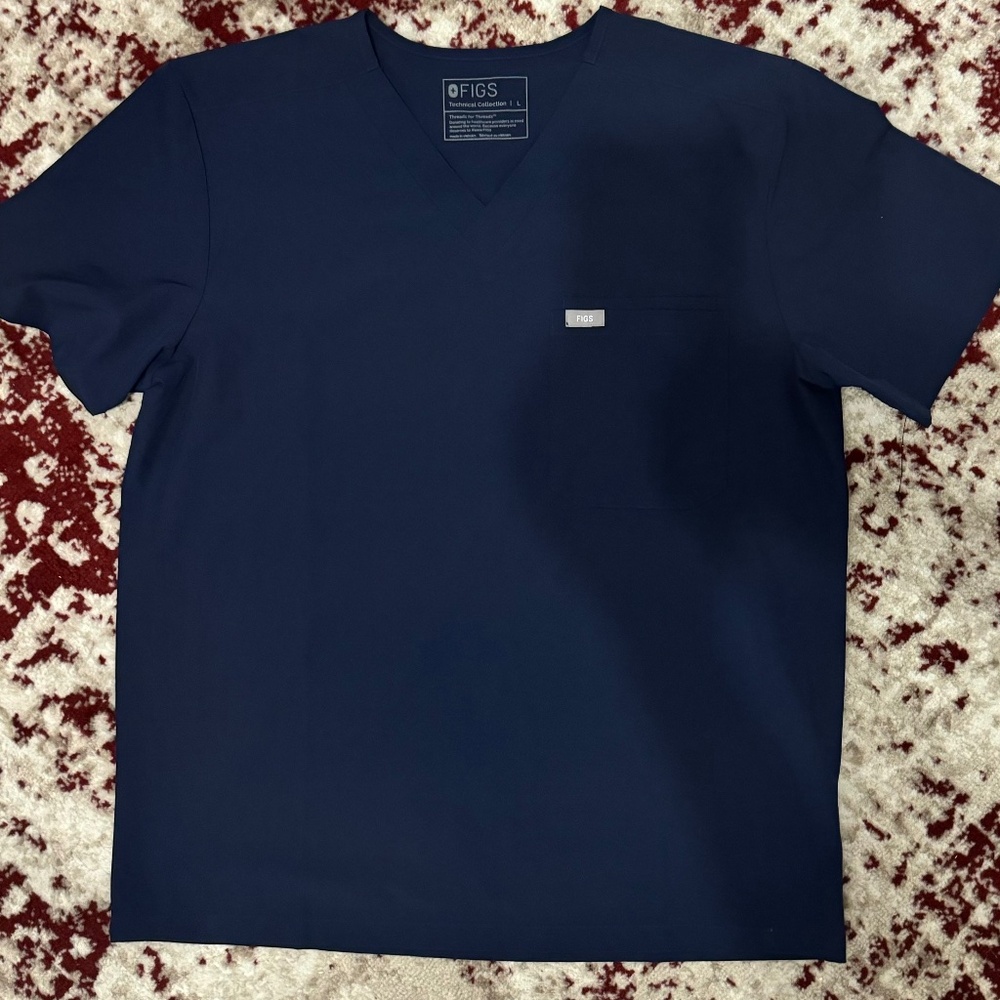 Navy Figs Scrub Top